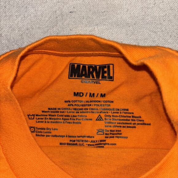 Marvel Avengers Boys Trick or Treat Image Motion Halloween T-shirt Size M Orange - Picture 3 of 5